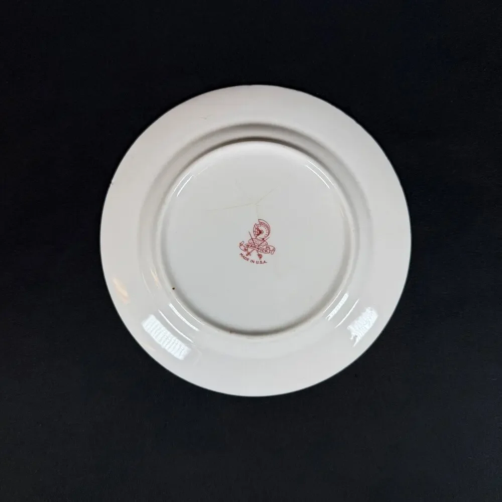 Lot of 6 white Warwick AB9428 Bread & Butter Plate 6-3/8
